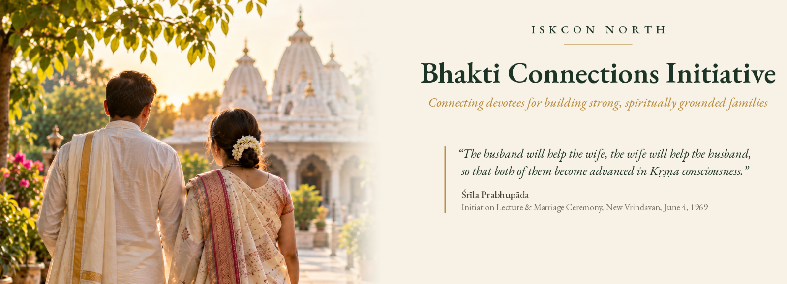 ISKCON North Bhakti Connections Initiative — connecting devotees for building strong, spiritually grounded families